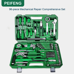 طقم أدوات منزلية متعددة الأغراض مكون من 96 قطعة، مجموعة أدوات كاملة لإصلاح السيارات والنجارة - Product Image 1