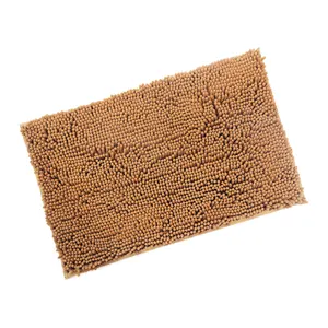 New Absorbent Bathroom Shower Rug Washable Anti Slip Soft Microfiber Chenille Floor Bath Mat