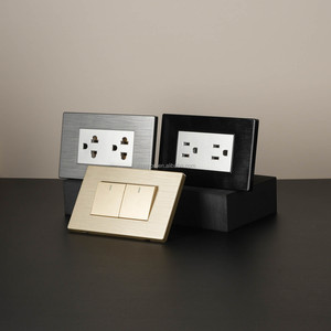 Wenzhou Power Pc Golden <strong>1</strong> <strong>Gang</strong> <strong>1</strong> Way <strong>Switch</strong> America Wall <strong>Switch</strong> <strong>and</strong> <strong>Socket</strong> Electric Home - Product Image 4