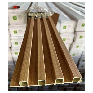 Panneau mural en <span class=keywords><strong>PVC</strong></span> imperméable en gros, taille personnalisée, décoration murale intérieure, installation facile, revêtement WPC imitation <span class=keywords><strong>bois</strong></span> - Product Image 2