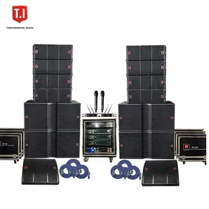 Haut-parleur passif T.I Pro Audio PA System double 10 pouces avec DSP et dos sonore pour discothèques