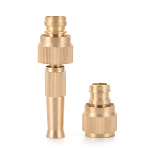 Pistolet d'arrosage à pulvérisation directe tout cuivre avec connecteur en laiton pour lavage de voiture et jardin, 15 mm, forgé durablement - Product Image 4