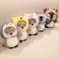 Costume de Capuche Animal en Peluche Mignon en Gros d'Usine, Jouet en Peluche avec Chapeau Assorti, Cadeau OEM Personnalisé pour Collection Enfant