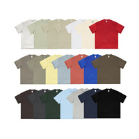 Camiseta de Hombre YKH 305GSM de Alta Calidad, Personalizada con Logotipo, Talla Grande, 100% Algodón, Estilo Veraniego, Colorida, con Hombros Caídos