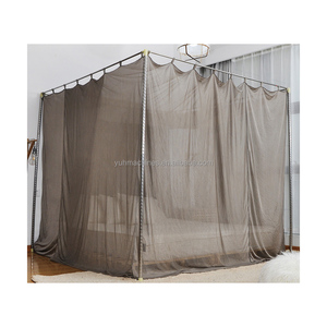 Toldo de cama cuadrado con protección total EMF-mosquitera de fibra plateada para habitantes urbanos, neutraliza los campos electromagnéticos. - Product Image 5