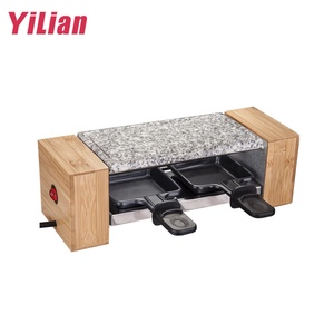 Grill Électrique Classique Yilian 2 Personnes pour Takoyaki et <span class=keywords><strong>Raclette</strong></span>, en Pierre de Granit, 350W, Sécurité Flamme, Toutes Saisons - Product Image 2