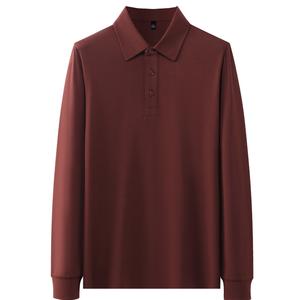 Camiseta de manga larga para hombre, top sencillo de algodón puro con cuello redondo para otoño. - Product Image 5