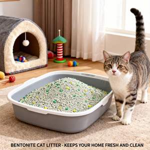 Litière pour chat en bentonite en forme de boule BENJIE Factory OEM ODM, multi-parfums, sans poussière, forte absorption, charbon actif, sable gris 8kg - Product Image 6