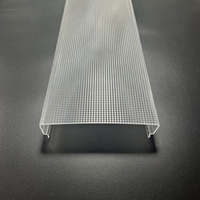 Diffuseur prismatique enveloppant personnalisé Bming Modern Extensive Line, en polycarbonate transparent haute luminosité