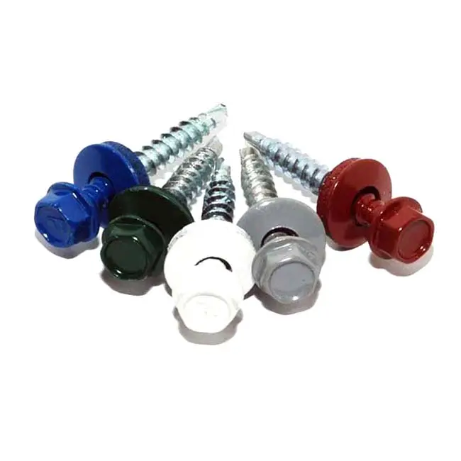 Roofing Screw Ss Fasteners Manufacturers Metal Roofing Screws With Rubber Hex Washer Head Self Tapping Roofing Screws
