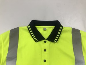 Camiseta de Seguridad Polo Reflectante de Alta Visibilidad con Logotipo Personalizado ANSI, Camiseta de Trabajo de Alta Visibilidad - Product Image 3