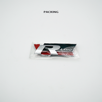 Chrome personnalisé voiture emblème photo voiture calandre insigne en plastique ABS 3D Logo voiture emblème R ligne autocollant
