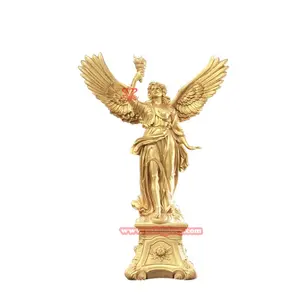 屋外プラザガーデンストリート風景装飾デザインメタルアート彫刻伝統的な鋳造ブロンズ大天使像