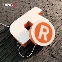 Lettres en relief LED sans cadre, film translucide 3M, face en acrylique éclairée par l'avant, côtés en acier inoxydable, décoration publicitaire personnalisée
