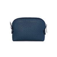 Dompet Koin Tahan Air Berbahan Kulit Sapi Lapis Pertama dengan Ritsleting, Dompet Mini Unisex, Clutch Kulit Lembut Pendek, Dompet Koin Minimalis