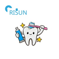 Broche en métal personnalisée en forme de tube de dentifrice pour dentiste, hygiéniste dentaire, émail, vente en gros