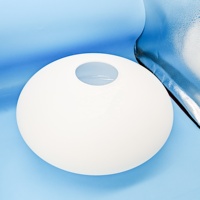 Pantalla de Lámpara de Vidrio Opalescente Globe, Estilo Tradicional Moderno Europeo, Hecha a Mano, Resistente a Altas Temperaturas, para Hoteles y Hogares