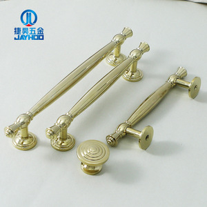 Jiehao French Style <b>Brass</b> Cabinet <b>Pull</b> Handles Bar Shape Durable For Wardrobe Door Shoe Cabinet <b>Drawer</b> Hardware - Product Image 3