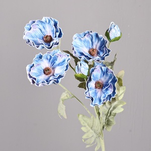 Flor de Amapola Artificial <span class=keywords><strong>EVA3</strong></span>, Modelo de Amapola Grande, Alta Calidad, Relieve, Decoración del Hogar, Arreglo Floral, Adorno - Product Image 4