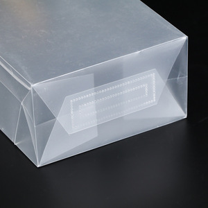 Bolsa de embalaje de plástico de compras de fondo cuadrado transparente personalizada, impresión de publicidad PVC regalo mate <span class=keywords><strong>PP</strong></span> bolso - Product Image 5