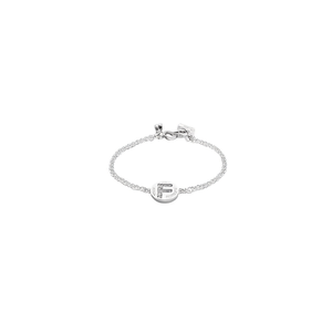 Pulsera de Acero Inoxidable con Colgante en Forma de F de 1 cm, Minimalista para Uso Diario, para Mujer - Product Image 2