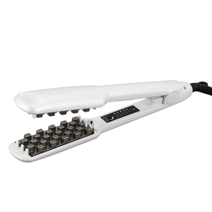 Tóc Volumizing Sắt 2 Trong 1 Máy Ép Tóc Curling Gốm Crimper Sóng Curler Flat Iron 3D Fluffy Tóc Styling Tool