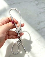 Ensemble de colliers de luxe pour chien avec logo personnalisé, OEM ODM, laisse pour animal de compagnie scintillante, accessoires pour animaux de compagnie en marque privée, directement de l'usine, faible MOQ