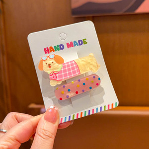 Honigfarbene Herzförmige Haarspange für Kinder mit Essigsäure-Blumenmotiv, Vielseitige Kaktus- und Kleeblatt-Haarklammer für Mädchen - Product Image 6