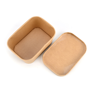 Contenedor de Papel Kraft Desechable de Alta Calidad para Alimentos, Ensaladas, Bocadillos y Pan, Biodegradable, para Llevar, con Logotipo Personalizado - Product Image 4