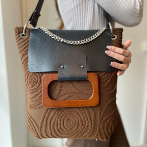 Borsa di Design di alta qualità borsa di moda da donna sostenibile in PVC cotone fatto a mano in Italy Design unico di personalizzazione - Product Image 1