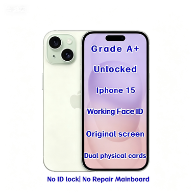 Wholesale Used Unlocked for 15 Green 512GB A16 Bionic Chip Super Retina XDR Screen Dynamic Island Face ID 5G Smartphone