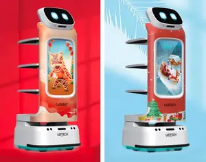 كفالة لمدة سنة واحدة روبوت ذكي للمطاعم سعة 20 + حمولة روبوت توصيل طعام تجاري نادل بنظام تحديد المواقع والملاحة - Product Image 1