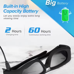 <span class=keywords><strong>Gafas</strong></span> <span class=keywords><strong>3D</strong></span> con Obturador Polarizado Gonbes, Pantalla Virtual de 50"-80", <span class=keywords><strong>Gafas</strong></span> DLP Link - Product Image 5