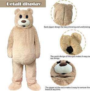 공장 사용자 정의 장난감 곰 마스코트 의상 거대한 봉제 마스코트 의상 할로윈 성인 크기 의상 - Product Image 4