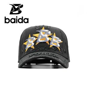 Casquettes Personnalisées Sombrero Factory Vente en Gros Casquettes de Baseball Ajustables à 5 Panneaux Broderie 3D Style Décontracté Hip Hop - Product Image 1