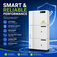 Système de stockage d'énergie domestique tout-en-un empilable 10kW 15kWh 30kWh avec batterie LiFePO4 et onduleur solaire pour alimentation de secours résidentielle