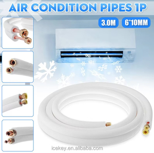 Nhà Máy Giá Chia Điều Hòa Không Khí 1/4 "& <span class=keywords><strong>5</strong></span>/8" <span class=keywords><strong>OD</strong></span> Hloe Dòng Đồng Thiết Lập Đồng Màu Trắng Cách Điện Ống Đồng/Ống - Product Image 5