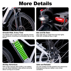 UU. Listo Para Enviar 750W E MTB 20mph Fast Bicicleta Electrica EE. UU. <span class=keywords><strong>Almacén</strong></span> 48V 15.6Ah Bicicleta Eléctrica de Montañ<span class=keywords><strong>a</strong></span> Con Asiento Trasero - Product Image 5