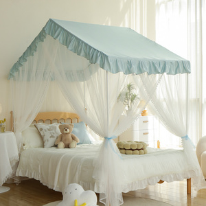 Principessa vento <span class=keywords><strong>letto</strong></span> per bambini tenda piazza in poliestere garza ragazza castello sogno <span class=keywords><strong>zanzariera</strong></span> piccola casa tenda da <span class=keywords><strong>letto</strong></span> per - Product Image 4