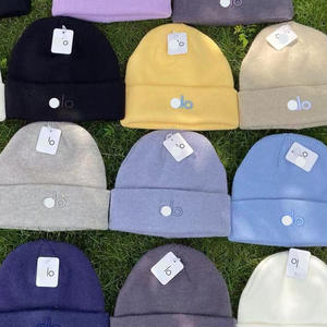 批发秋冬时尚百搭字母提花针织氨纶/棉帽子欧式休闲保暖防寒男款 - Product Image 2