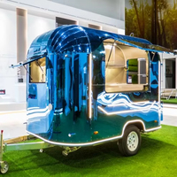 Nouvelle structure mobile de restauration rapide et de snacks en aluminium et acier inoxydable orange, résistante à la rouille, avec chauffage intégré, de 10 à 26 pieds