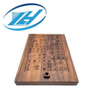 Solid Wood Embossed Policy <b>Box</b> Rectangle Office Organizer Natural Wood Color Business Gift <b>Storage</b> <b>Box</b> With Custom Logo Option - Product Image 5
