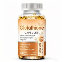 Complément Blanchissant au Glutathion en Capsules Molles 120, Forme Réduite pour Éclaircissement de la Peau et Antioxydant, Formule Chinoise Beauté et Santé