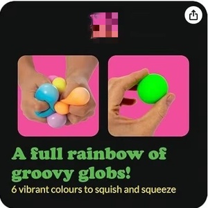 Nouvelles balles anti-stress miniatures Needoh Rainbow TeenieNeedoh, lot de 6, jouets sensoriels doux pour enfants, boîte surprise - Product Image 5