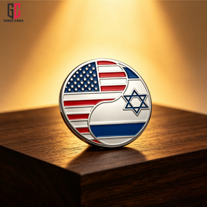 Pin de Solapa Esmaltado con Bandera Yin Yang de EE. UU. e Israel, Personalizado de Fábrica con 12 Años de Experiencia, Broche Metálico de la Alianza de Amistad entre EE. UU. e Israel para Traje - Product Image 5