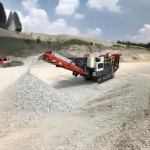 תופרת זהב ניידת מכונת ריסוק לסת עם מסך רטט עבור מחצבה כרייה ריסוק אבן מחצבה כרייה מצויד במנוע מנוע - Product Image 1