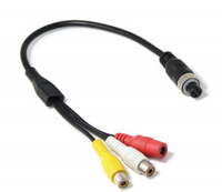 Câble d'accessoire de véhicule de haute qualité, connecteur RCA, adaptateur de connecteur d'aviation, câble d'extension d'aviation 4 broches pour pièces automobiles