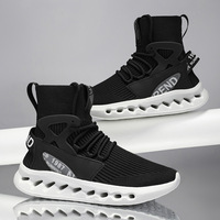 Chaussures de sport montantes pour hommes, style chaussette, pour la marche, la course et la gym
