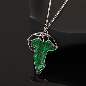 Vente en gros d'articles de mode de séries de films le Seigneur <span class=keywords><strong>des</strong></span> <span class=keywords><strong>Anneaux</strong></span> Collier de feuilles d'elfe pour femmes - Product Image 2