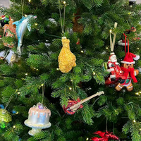 Décorations sur le thème de Noël Cadeaux Organisation Événement de surf Père Noël Ornement en verre